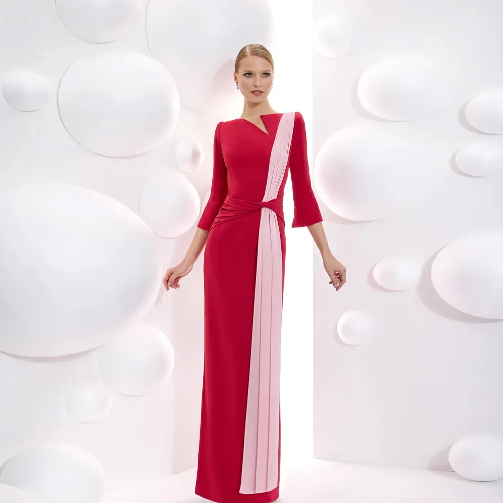 Elegant Mermaid Mother of the Bride Dresses for Weddings V Neck 3/4 Sleeves Wedding Party Gowns Pleat Floor-Length فساتين السهرة
Elegant Mermaid Mother of the Bride Dresses for Weddings V Neck 3/4 Sleeves Wedding Party Gowns Pleat Floor-Length فساتين السهرة