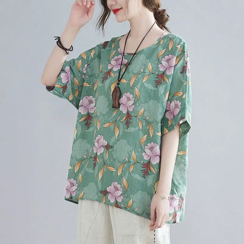 Fashion O-Neck Printed Loose Korean Blouse Women's Clothing 2023 Summer New Casual Pullovers Tops Short Sleeve Commute Shirt
Fashion O-Neck Printed Loose Korean Blouse Women's Clothing 2023 Summer New Casual Pullovers Tops Short Sleeve Commute Shirt