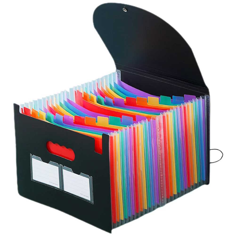 

Folders for Documents Important Papers Organizer Accordion File Plastic Receipt Binder Clips Storage