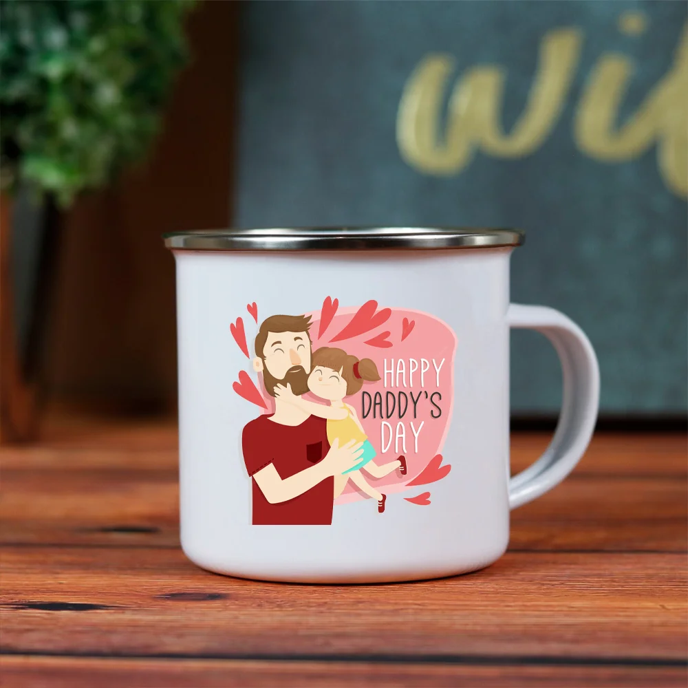 Happy Father's Day Enamel Mug White Handled Cup Coffee Tea Enamel Mug Drink Water The Best Original and Fun Father's Day Gift
Happy Father's Day Enamel Mug White Handled Cup Coffee Tea Enamel Mug Drink Water The Best Original and Fun Father's Day Gift