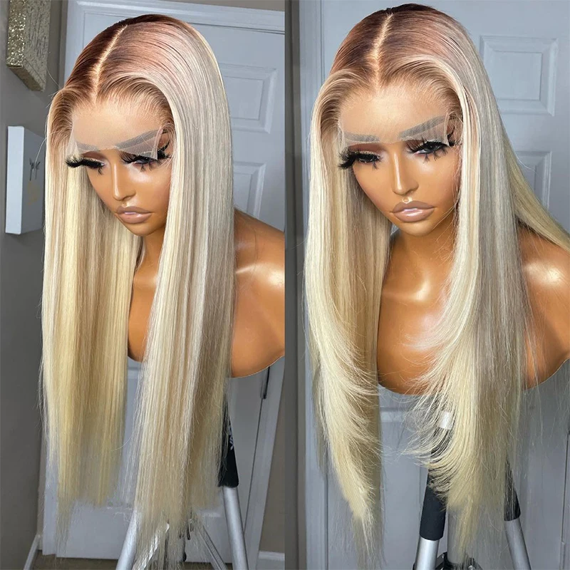 26Inch Ombre Blonde 613 Silky Straight Soft 180%Density Preplucked Natural Hairline Glueless Lace Front Wig For Women Babyhair
26Inch Ombre Blonde 613 Silky Straight Soft 180%Density Preplucked Natural Hairline Glueless Lace Front Wig For Women Babyhair