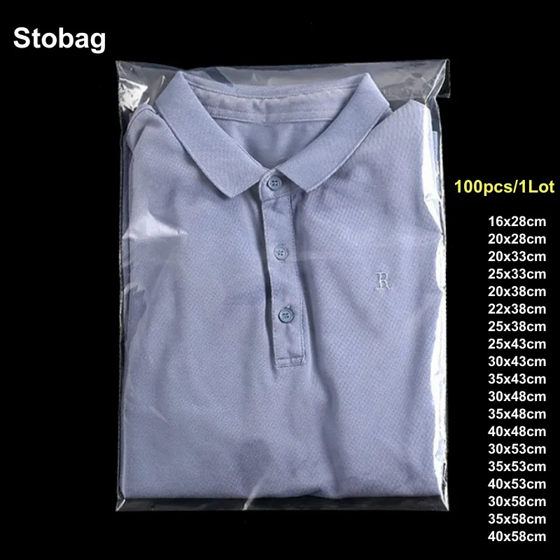 StoBag 100pcs PE Transparent Self-adhesive Bags Clothes Packaging Pouches Clear Plastic Sealed Shirts Storage Reusable Pocket
StoBag 100pcs PE Transparent Self-adhesive Bags Clothes Packaging Pouches Clear Plastic Sealed Shirts Storage Reusable Pocket