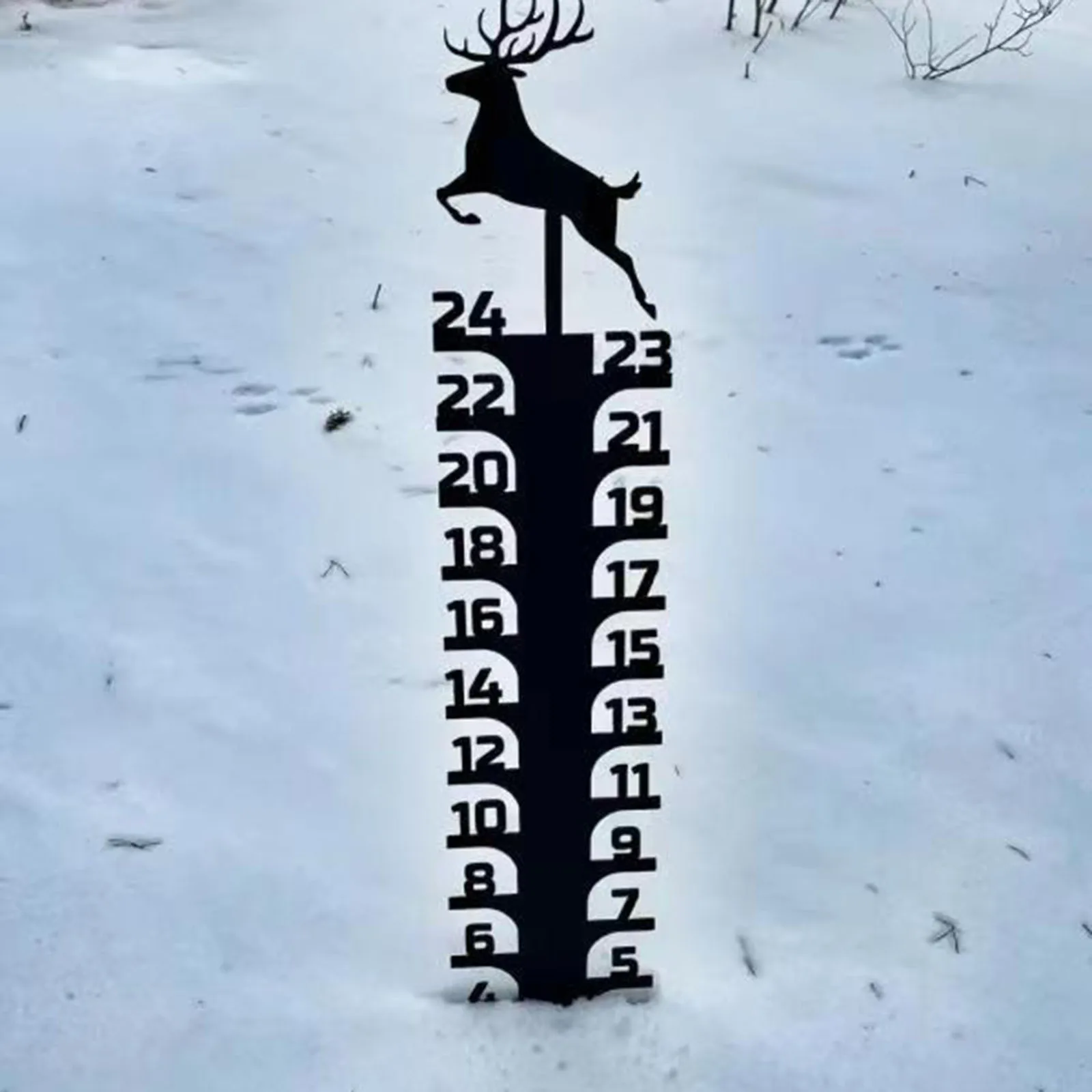 Snow Gauge for Yard 24in Steel Measuring Stick Outdoor Garden Decor Bronze Coating Easy Installation Track Snowfall
Snow Gauge for Yard 24in Steel Measuring Stick Outdoor Garden Decor Bronze Coating Easy Installation Track Snowfall