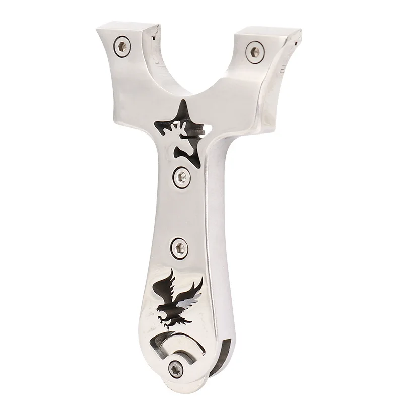 Portable Stainless Steel Slingshot Quick-press Design Flat Rubber Band Catapult Set Outdoor Hunting Shooting Entertainment Tools
Portable Stainless Steel Slingshot Quick-press Design Flat Rubber Band Catapult Set Outdoor Hunting Shooting Entertainment Tools