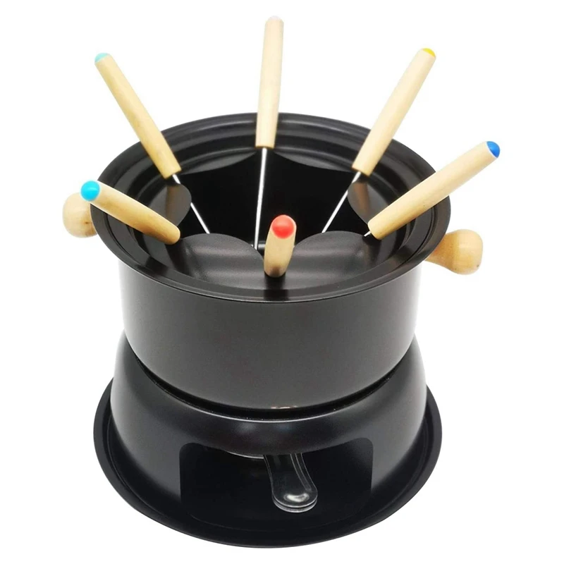 Mini Stainless Steel Fondue Pot Set Cheese Chocolate Fondue 6 Dipping Forks And Removable Pot Melts Candy Sauce Dip
Mini Stainless Steel Fondue Pot Set Cheese Chocolate Fondue 6 Dipping Forks And Removable Pot Melts Candy Sauce Dip