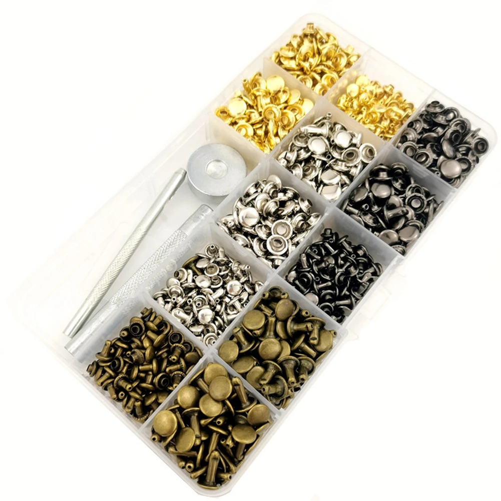 Leather Rivet Set Leather Stud Set 480Piece Complete Fixing Tools Double Cap Design Installation Tools Metal Rivets
Leather Rivet Set Leather Stud Set 480Piece Complete Fixing Tools Double Cap Design Installation Tools Metal Rivets