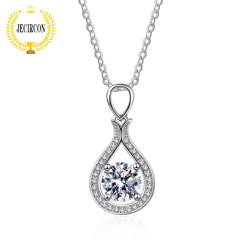 JECIRCON 925 Sterling Silver Diamond Necklace for Women Korean Fashion Classic Water Drop Moissanite 1ct Pendant Luxury Jewelry
JECIRCON 925 Sterling Silver Diamond Necklace for Women Korean Fashion Classic Water Drop Moissanite 1ct Pendant Luxury Jewelry