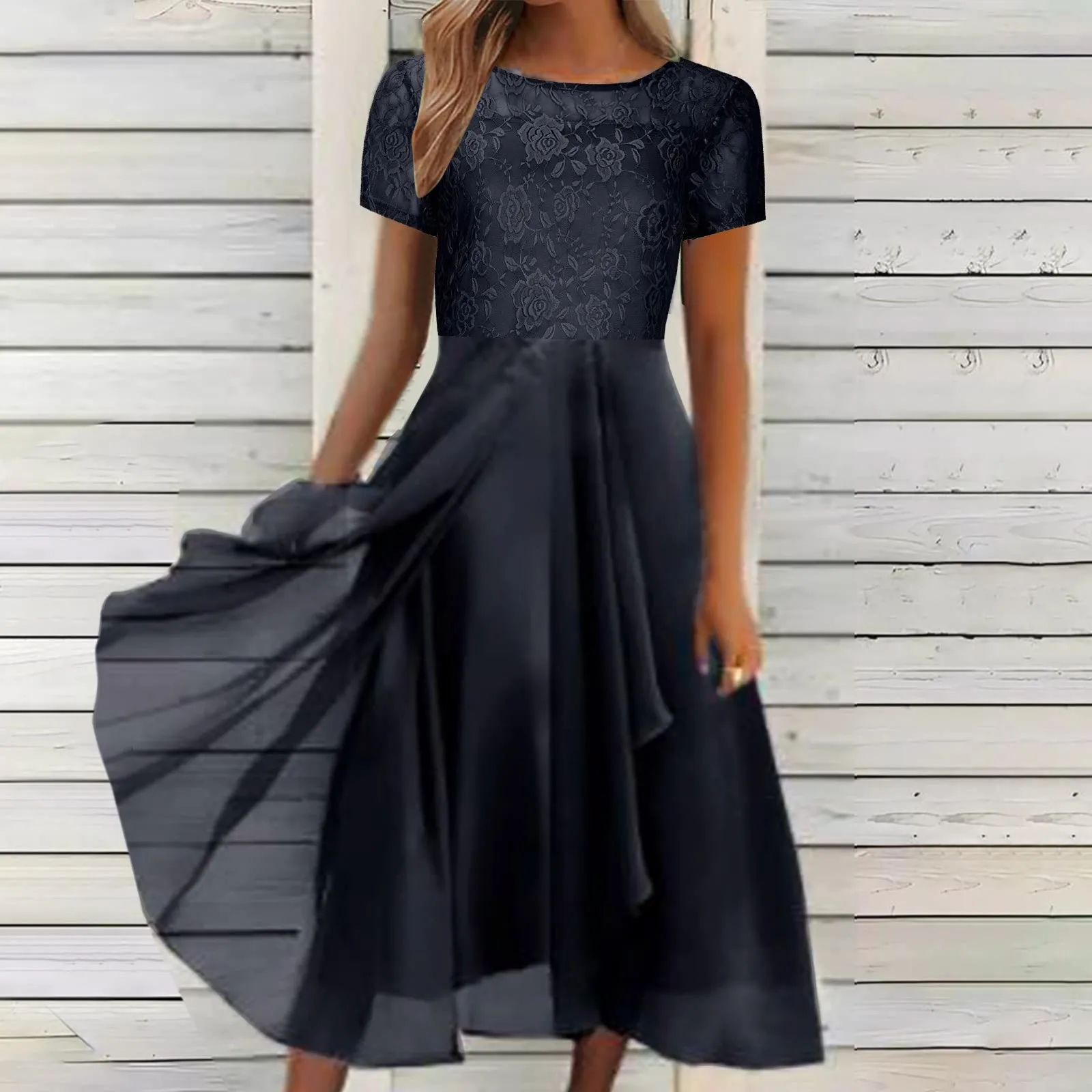 New 2024 Women's Lace Dress for Party Elegant Bride Wedding Dress Plus Size Jewel Neck Knee Length Chiffon Lace Long Party Dress
New 2024 Women's Lace Dress for Party Elegant Bride Wedding Dress Plus Size Jewel Neck Knee Length Chiffon Lace Long Party Dress