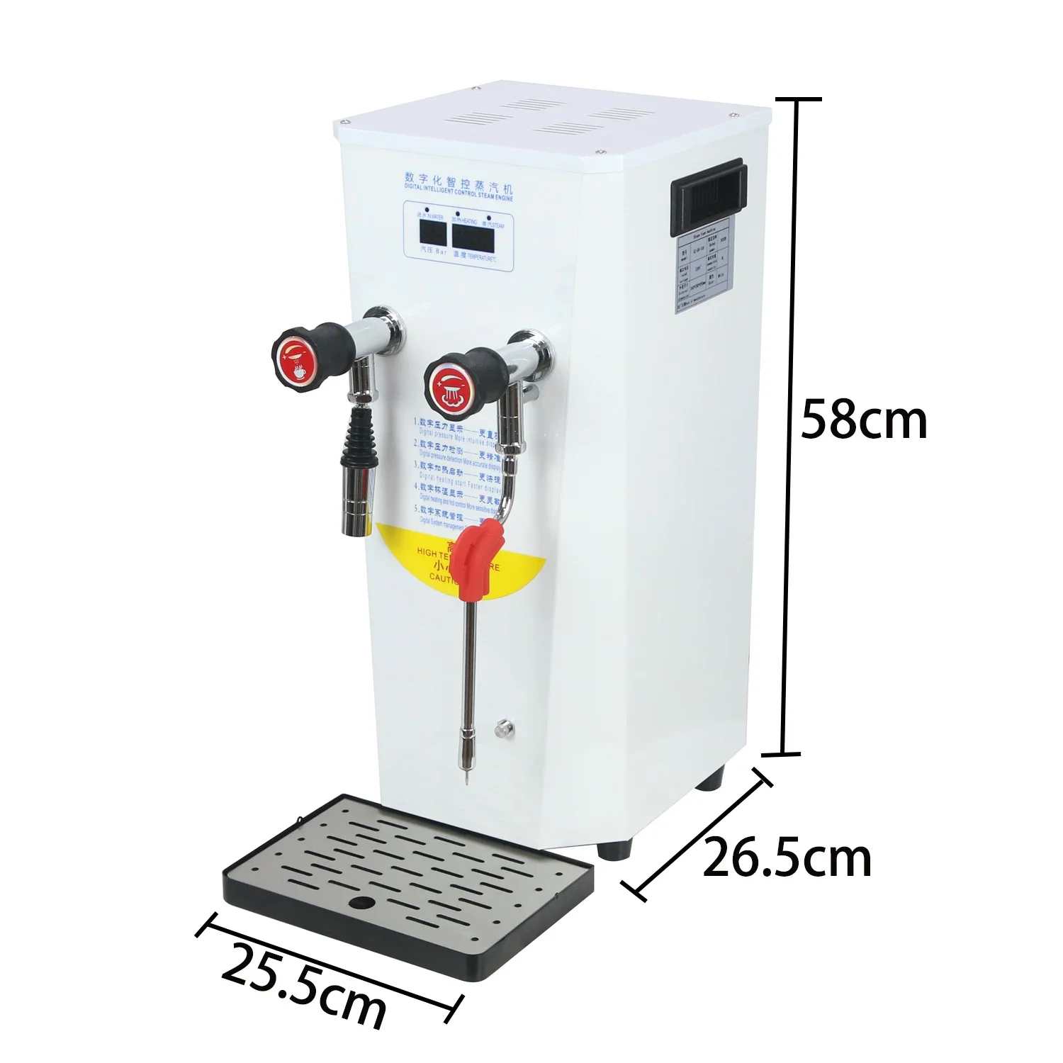 

Popular Coffee Shop Use 10L Boiling Water Frothing Machine 110V 220V Steam Milk Heater Commercial Electric Milk Frother