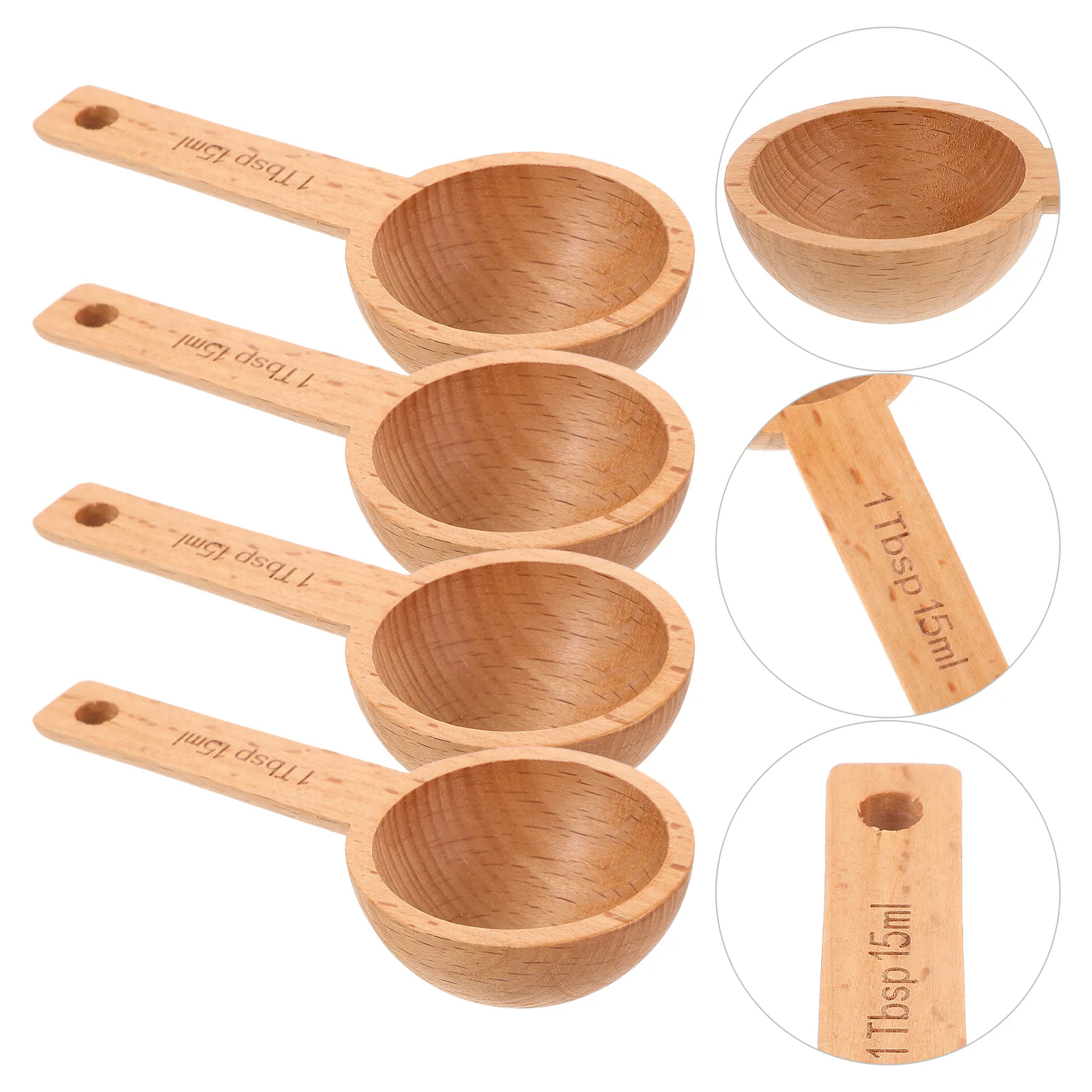 4 Pcs Coffee Spoon Wood Scoop Measure Spoons Wooden Table Small Measuring Accessories
4 Pcs Coffee Spoon Wood Scoop Measure Spoons Wooden Table Small Measuring Accessories