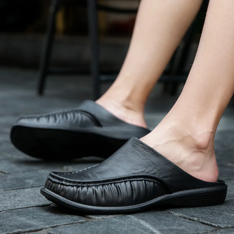Summer Men's Half Slippers Walking Shoes Mules EVA Slip on Flat Soft Sole Comfortable Home Casual Outside Slippers Size 40-47
Summer Men's Half Slippers Walking Shoes Mules EVA Slip on Flat Soft Sole Comfortable Home Casual Outside Slippers Size 40-47