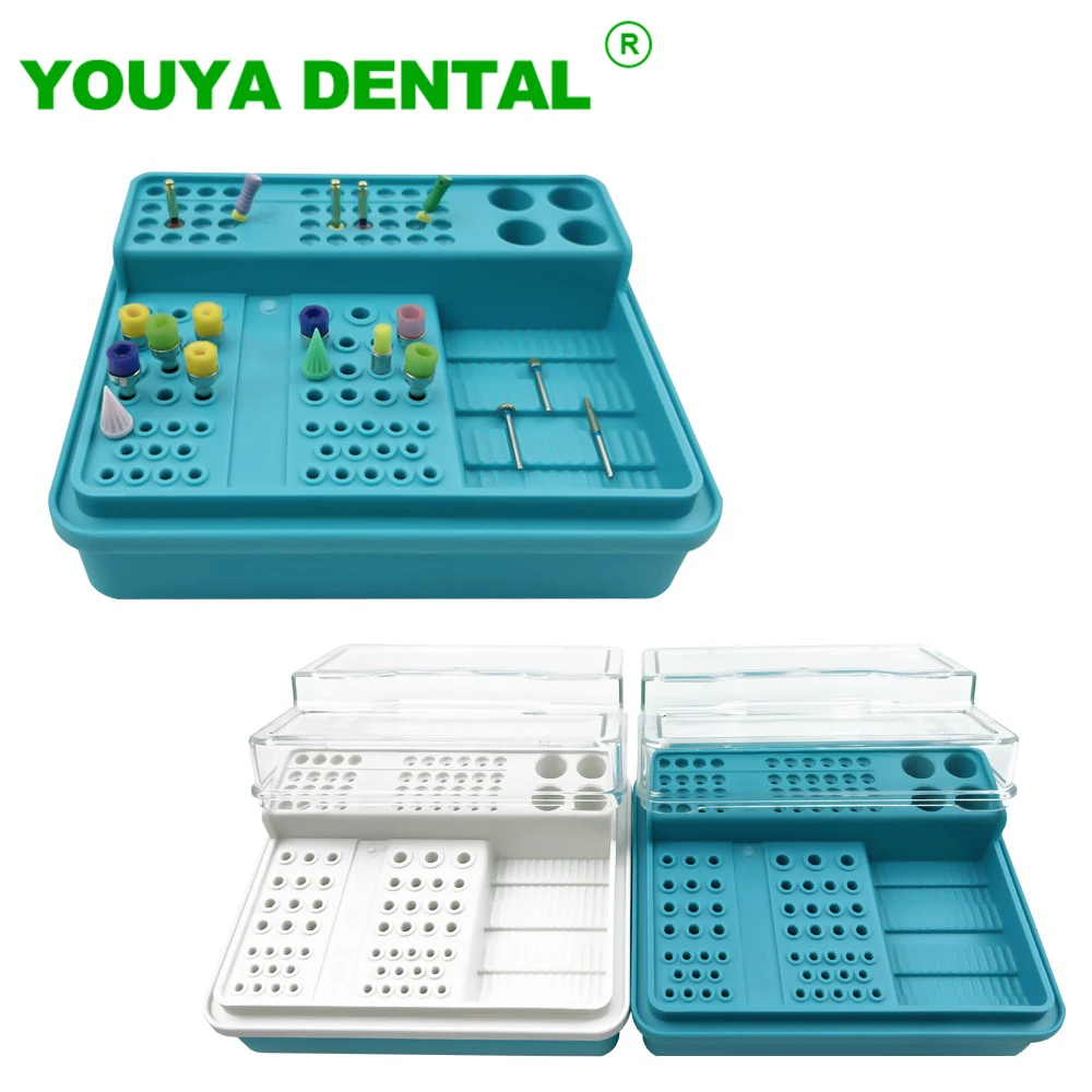 

96 Holes Dental Endo Box Diamond Burs Carbide Burs Drill Placement Case Plastic Plastic Disinfection Holder For RA/FG/HP Burs