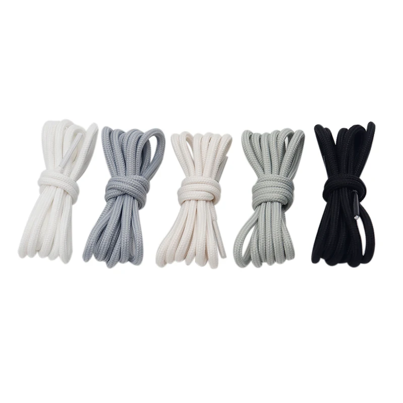 

Coolstring Accessory 5MM Light Luxury Grey White Black Classic Rope High Level Polyester Sport Safety Shoelace Premium Wholesale