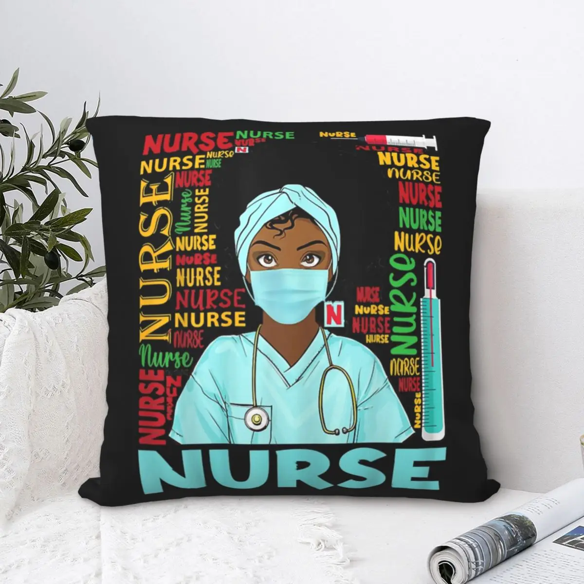 Black Nurse Afro Magic Square Pillowcase Polyester Pillow Cover Velvet Cushion Decor Comfort Throw Pillow For Home Living Room
Black Nurse Afro Magic Square Pillowcase Polyester Pillow Cover Velvet Cushion Decor Comfort Throw Pillow For Home Living Room