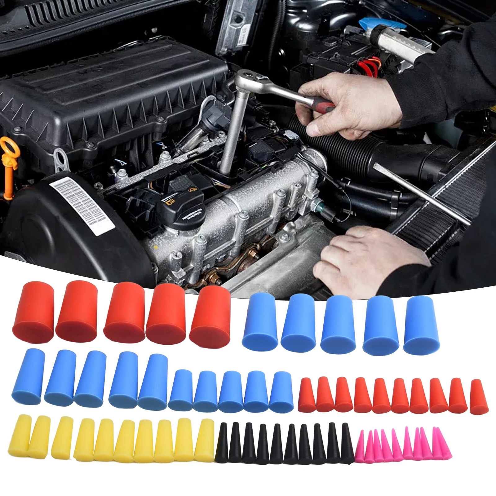 Quality Useful New Practical Silicone Cone Plugs Cone Plugs 60pcs/set 60x Accessories Assortment Kit High Temp
Quality Useful New Practical Silicone Cone Plugs Cone Plugs 60pcs/set 60x Accessories Assortment Kit High Temp