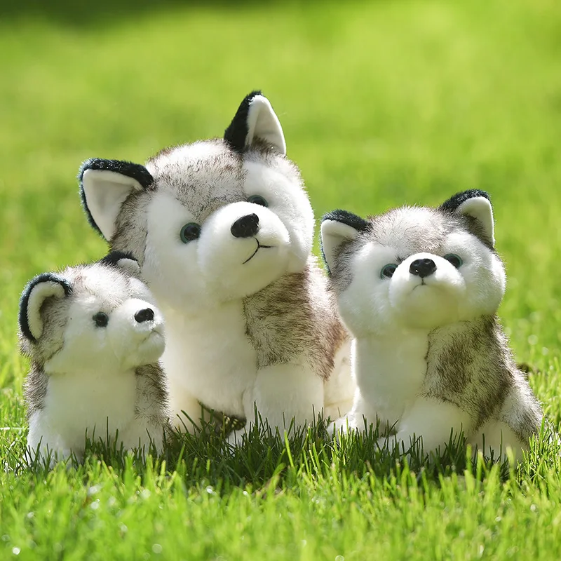 

20/25/30cm Simulation Siberian Husky Dog Plush Toys Cute Stuffed Animal Husky Dog Doll Pillow Home Room Decor Kids Xmas Gifts