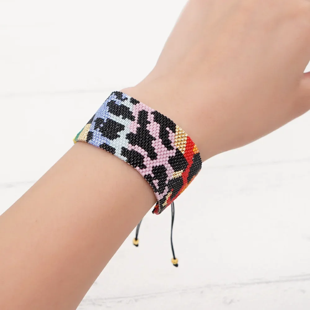 Beaded bracelet Leopard print Creative Fashion Simplicity Hand knitted Bohemian Adjustable fierce Rice bead bracelet
Beaded bracelet Leopard print Creative Fashion Simplicity Hand knitted Bohemian Adjustable fierce Rice bead bracelet