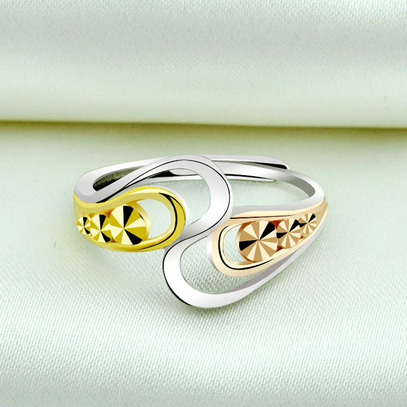 S925 Sterling Silver Plating Color Gold Ring Women's Graceful and Fashionable Color Silver Open Ring Group Design New Silver Jew
S925 Sterling Silver Plating Color Gold Ring Women's Graceful and Fashionable Color Silver Open Ring Group Design New Silver Jew