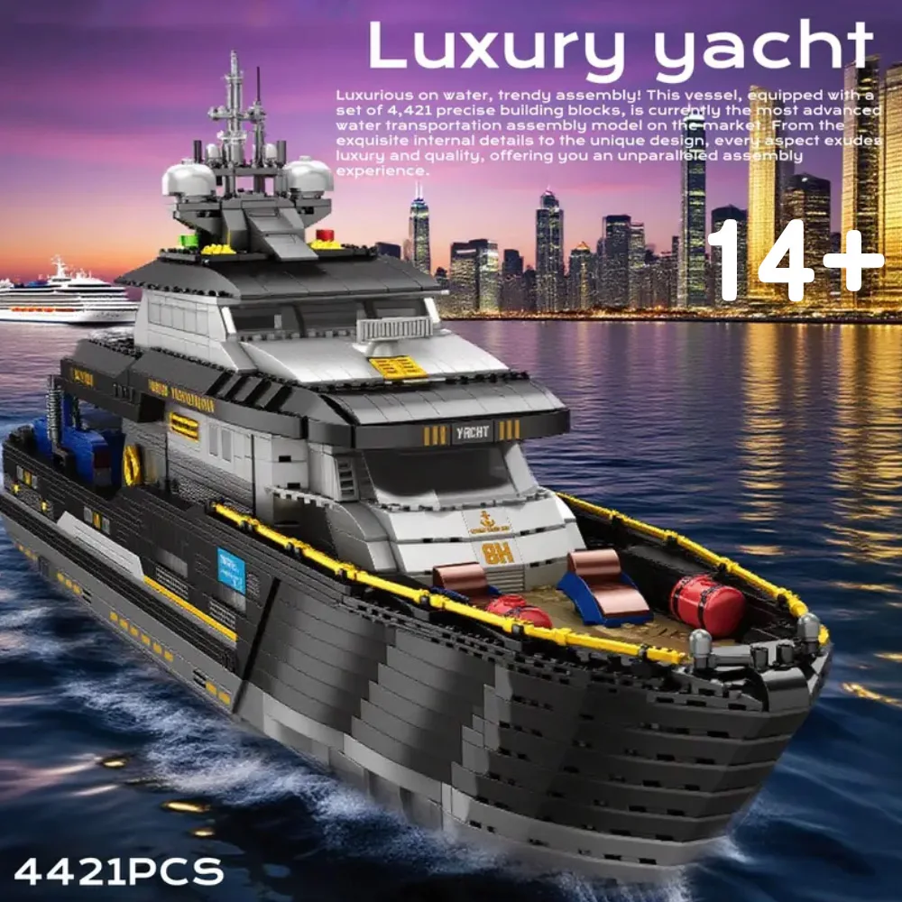 Creative IDEAS City 4421PCS Luxury Yacht Building Blocks Motorboat Car Cruise Ship collection With Ornaments Kids DIY Toys Gifts Creative IDEAS City 4421PCS Luxury Yacht Building Blocks Motorboat Car Cruise Ship collection With Ornaments Kids DIY Toys Gifts