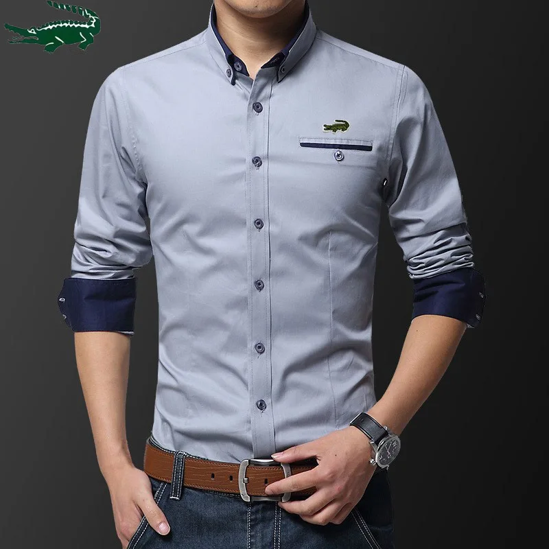 

Мужские деловые повседневные рубашки 5XL, топы, лоскутные Футболки с отложным воротником и длинным рукавом для мужчин, тонкие футболки в Корейском стиле