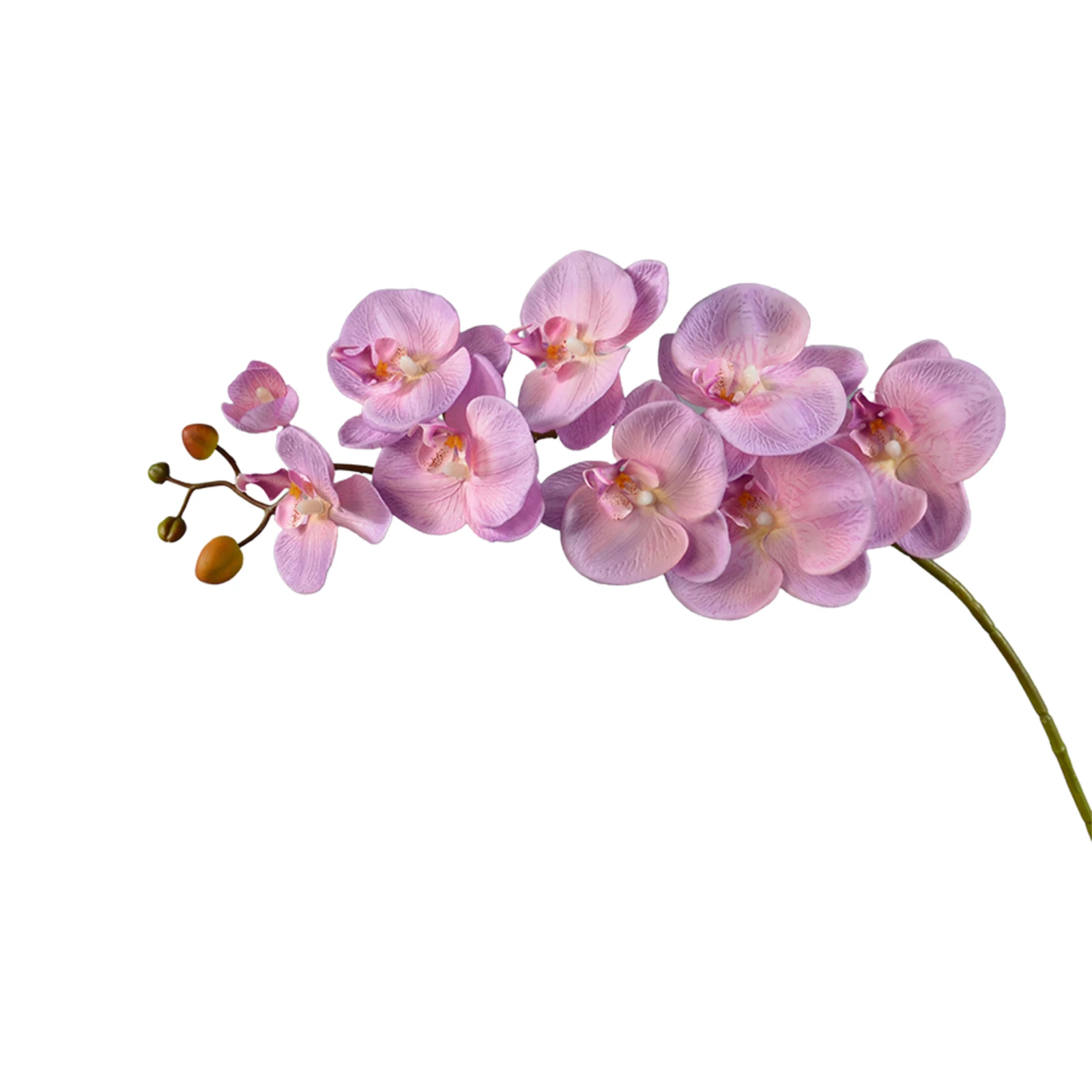 

9 Head Artificial Orchid Branch Simulation Plastic Phalaenopsis Flower Picks Desktop Floral Arrangement Ornament Home Room Decor