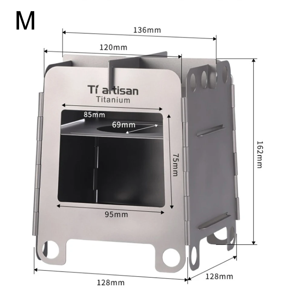 M S Folding Stove 105g Folding Wood Stove Lightweight Titanium User Friendly For Camping Picnic Camping Stoves
M S Folding Stove 105g Folding Wood Stove Lightweight Titanium User Friendly For Camping Picnic Camping Stoves