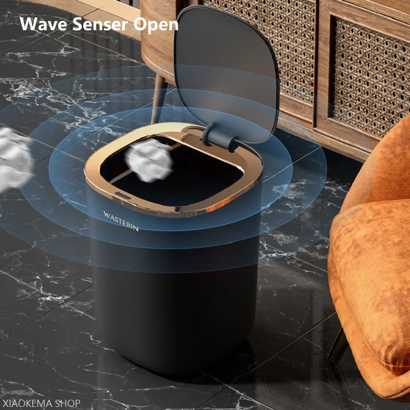 Bathroom Luxury Bin Sensor Home Kitchen Smart Bucket Garbage Toilet Automatic Trash Can For Wastebasket
Bathroom Luxury Bin Sensor Home Kitchen Smart Bucket Garbage Toilet Automatic Trash Can For Wastebasket