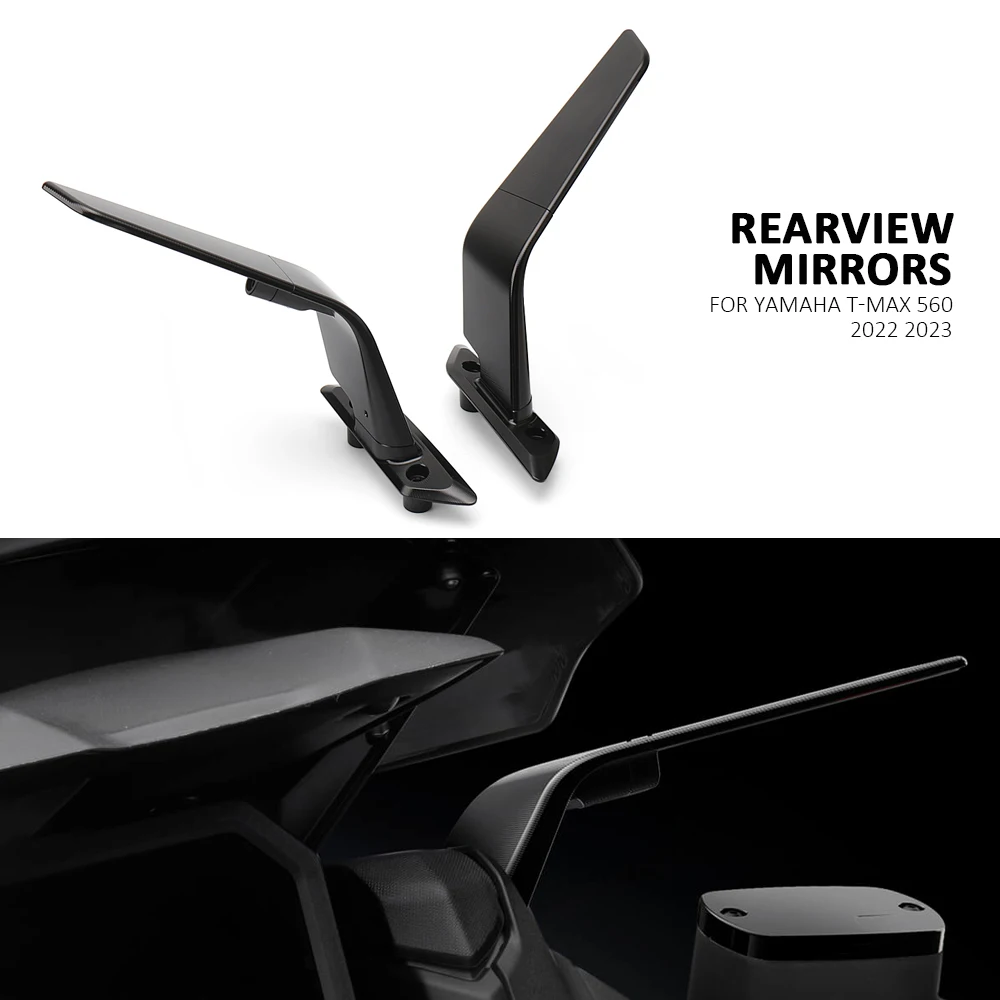 

Fit For Yamaha TMAX560 TMAX 560 T-MAX560 2022 2023 Motorcycle Stealth Rearview Mirror Sport Adjustable Winglet Rear View Mirrors