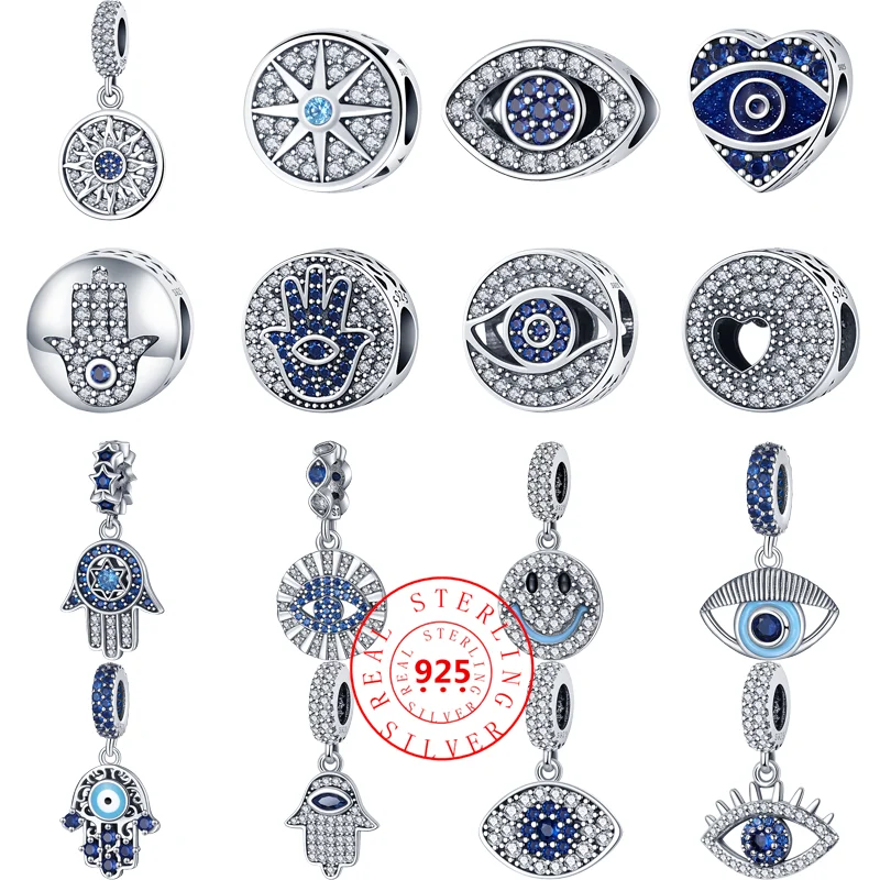 New 925 Sterling Silver Blue Demon Evil Eye Series Sparkling Zircon Beads Fit Pandora Original Charms Bracelet DIY Women Jewelry
New 925 Sterling Silver Blue Demon Evil Eye Series Sparkling Zircon Beads Fit Pandora Original Charms Bracelet DIY Women Jewelry