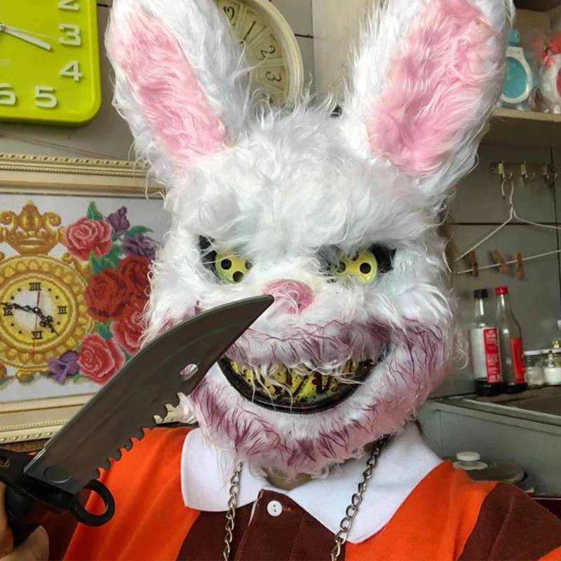 Rabbit Bear Cosplay Mask Halloween Scary Head Cover Carnival Costume Dance Masquerade Horror Bunny Headgear Props Halloween Prop
Rabbit Bear Cosplay Mask Halloween Scary Head Cover Carnival Costume Dance Masquerade Horror Bunny Headgear Props Halloween Prop