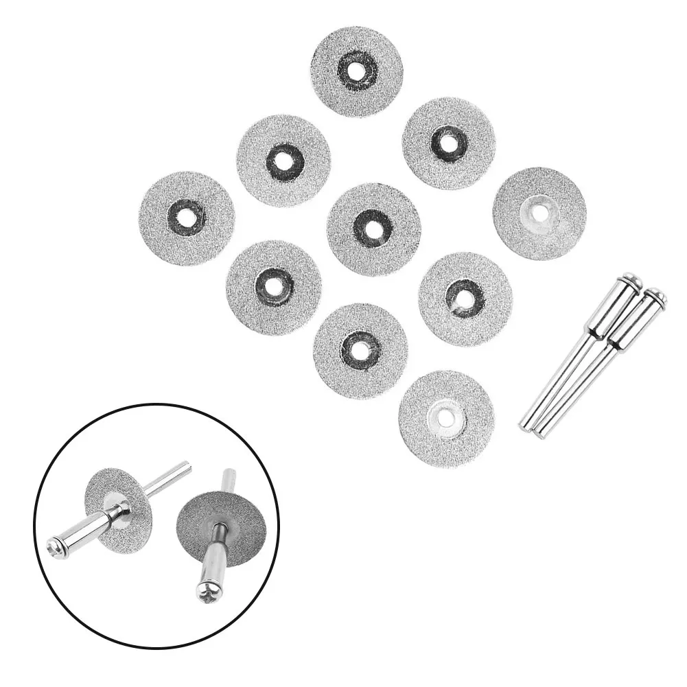 10Pcs 18mm Diamond Cutting Off Disc Rotary Tool W/ 2Pcs Connecting Rod Emery Mini Grinding Wheel Power Tool Accessories
10Pcs 18mm Diamond Cutting Off Disc Rotary Tool W/ 2Pcs Connecting Rod Emery Mini Grinding Wheel Power Tool Accessories