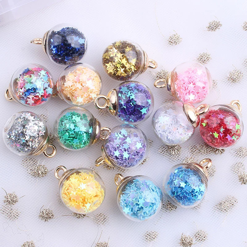 10pcs Mini Colorful Transparent Ball Glass Beads Star Charms Pendant Magic Ball Jewelry Earring Bottles Ornaments Accessories
10pcs Mini Colorful Transparent Ball Glass Beads Star Charms Pendant Magic Ball Jewelry Earring Bottles Ornaments Accessories