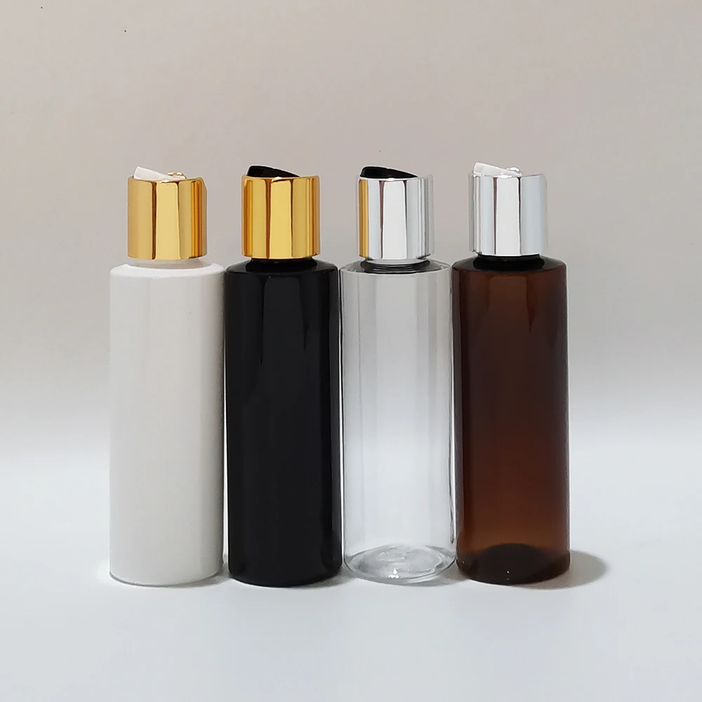 120ml Empty Shampoo Plastic Bottle Gold Silver Disc Cap Container Travel Refillable Body Lotion Bottles Liquid Soap Packaging
120ml Empty Shampoo Plastic Bottle Gold Silver Disc Cap Container Travel Refillable Body Lotion Bottles Liquid Soap Packaging