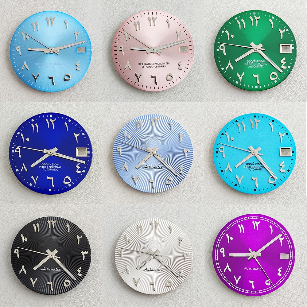 28.5mm NH35 dial Arabic numerals dial Pink dial Watch Dial for NH35/ NH36 Movement Modified Dials Watches Accessories
28.5mm NH35 dial Arabic numerals dial Pink dial Watch Dial for NH35/ NH36 Movement Modified Dials Watches Accessories