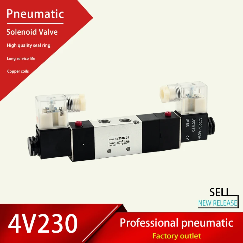 Pneumatic Double Control Solenoid Valve 4v230 Coil Volt AC220V110V DC24V12V 1/8",1/4" BSPT 2 Position 5 Port
Pneumatic Double Control Solenoid Valve 4v230 Coil Volt AC220V110V DC24V12V 1/8",1/4" BSPT 2 Position 5 Port