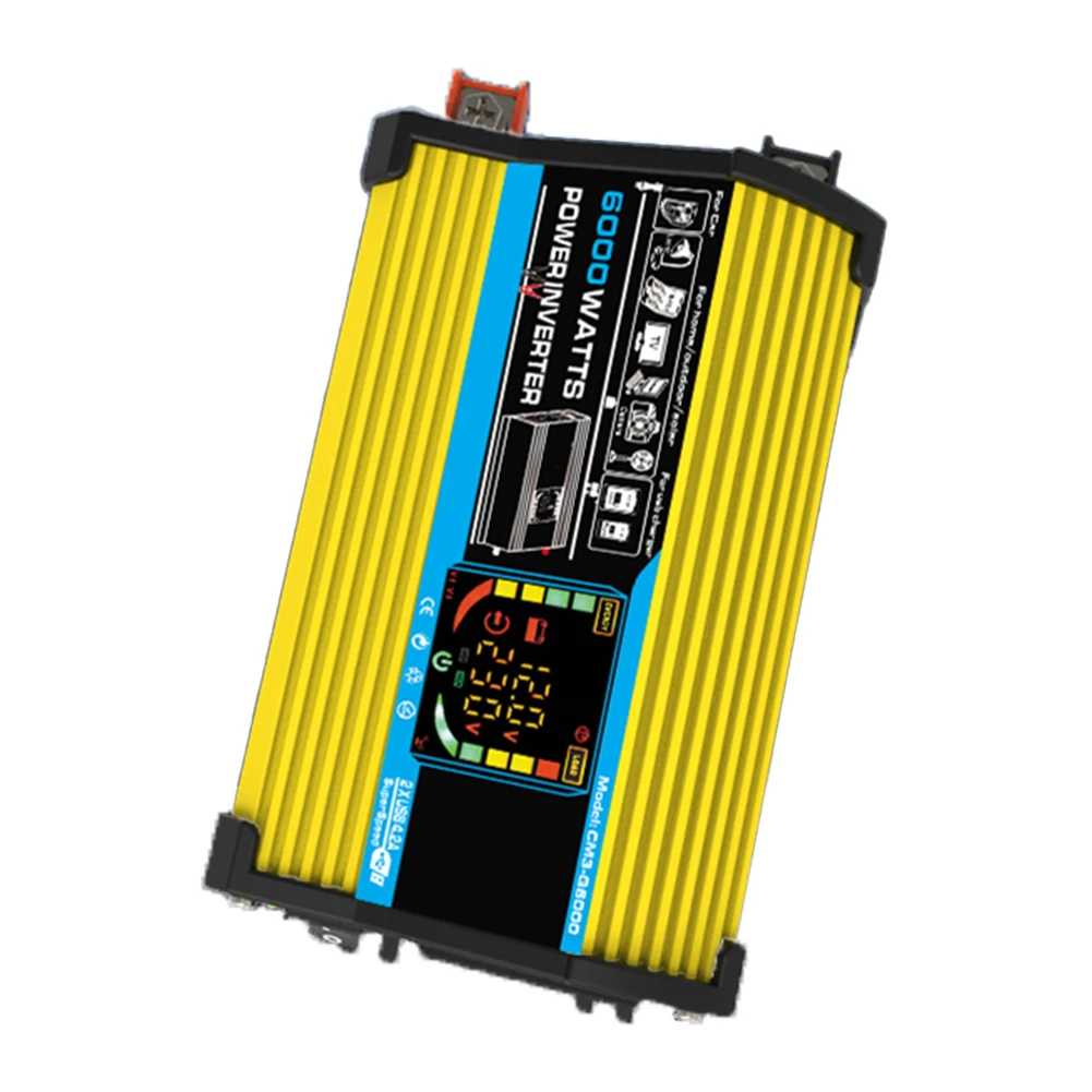 Convenient Vehicle Power Inverter 1000W Car Power Inverter with LCD Display and Reverse Connection Protection
Convenient Vehicle Power Inverter 1000W Car Power Inverter with LCD Display and Reverse Connection Protection