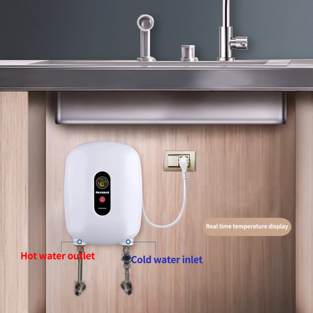 Instant Water Heater Shower 110V/220V Kitchen Treasure Bathroom Hot Water Heater Digital Display Tankless Electric Heater
Instant Water Heater Shower 110V/220V Kitchen Treasure Bathroom Hot Water Heater Digital Display Tankless Electric Heater