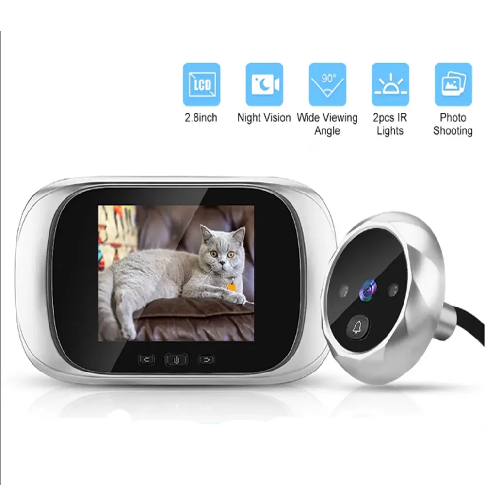 Wireless Peephole Doorbell 90° Night Vision Outdoor Monitor Doorbell Peephole Camera
Wireless Peephole Doorbell 90° Night Vision Outdoor Monitor Doorbell Peephole Camera