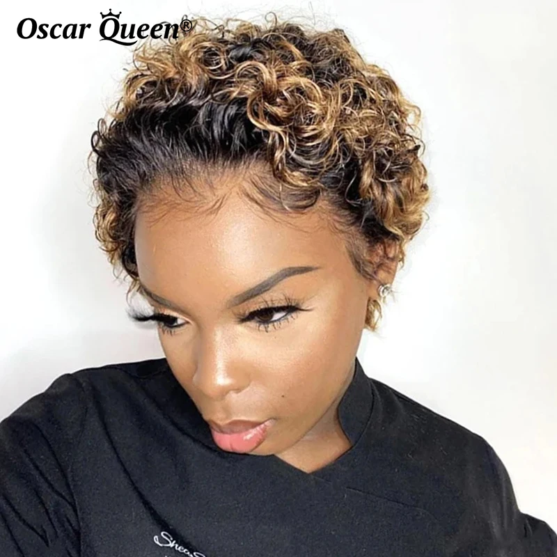 1B 27 Ombre Blonde Pixie Cut Wig Human Hair 13x1 Lace Front Human Hair 180% Density Curly Bob Short Wigs For Women
1B 27 Ombre Blonde Pixie Cut Wig Human Hair 13x1 Lace Front Human Hair 180% Density Curly Bob Short Wigs For Women
