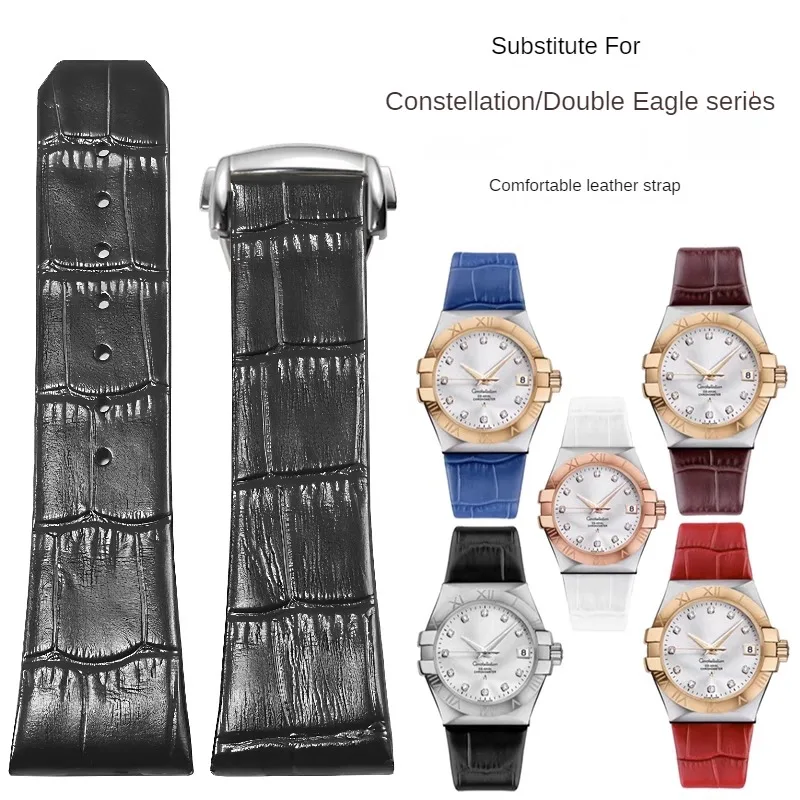 Folding Clacp Cowhide Strap With Substitute Constellation Double Eagle Series Concave Interface Genuine Leather Watchband 23mm
Folding Clacp Cowhide Strap With Substitute Constellation Double Eagle Series Concave Interface Genuine Leather Watchband 23mm