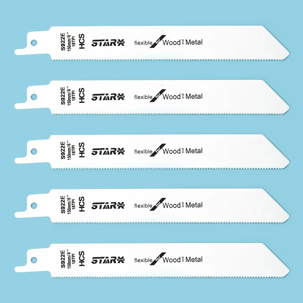 5 Pcs S922EF Reciprocating Saw Blade Cutter Power Tool Accessory Wood Plastic Metal Pipe PVC Pipe Cutting Jigsaw
5 Pcs S922EF Reciprocating Saw Blade Cutter Power Tool Accessory Wood Plastic Metal Pipe PVC Pipe Cutting Jigsaw