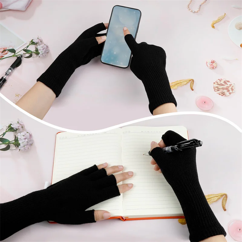 Long Gloves Fashion Fingerless Knitted Gloves for Men Women Warm Stretch Elastic Winter Outdoor Half Finge Cycling Accessories
Long Gloves Fashion Fingerless Knitted Gloves for Men Women Warm Stretch Elastic Winter Outdoor Half Finge Cycling Accessories