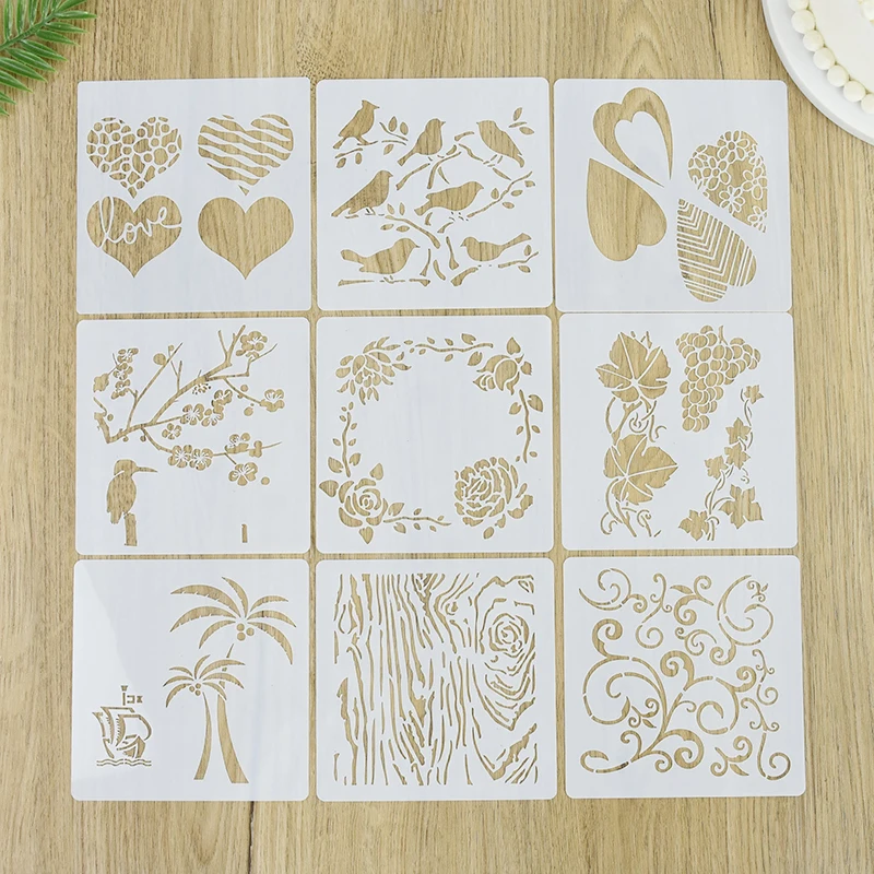 9Pcs Farm Flower And Grass Painting Template Bird Auxiliary Hollow Template postcard Painting DIY Drawing Supplies
9Pcs Farm Flower And Grass Painting Template Bird Auxiliary Hollow Template postcard Painting DIY Drawing Supplies