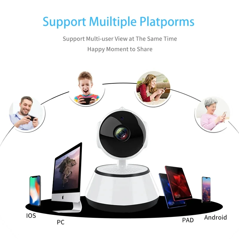 

Wireless Ip Camera Voice Alarm Home Security Smart Wifi Camera Picture Push Infrared For Ios Android Surveillance Camera Cctv