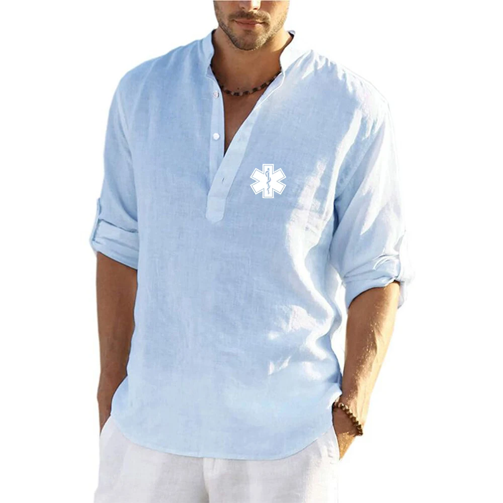 EMT Paramedics Emergency Medical 2023 Men's Summer New Hot-selling high-quality cotton and linen long-sleeved fashion casual top
EMT Paramedics Emergency Medical 2023 Men's Summer New Hot-selling high-quality cotton and linen long-sleeved fashion casual top