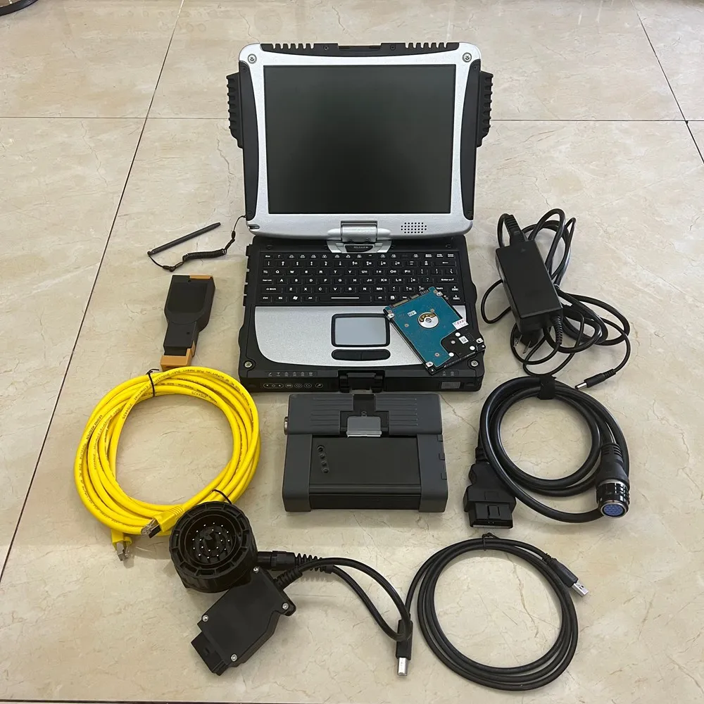 

2024 для BMW ICOM A2 с 90% новым ноутбуком CF19 i5 4 Гб установленное программное обеспечение 1 Тб HDD диагностический инструмент OBD кабели полный комплект готовый к использованию