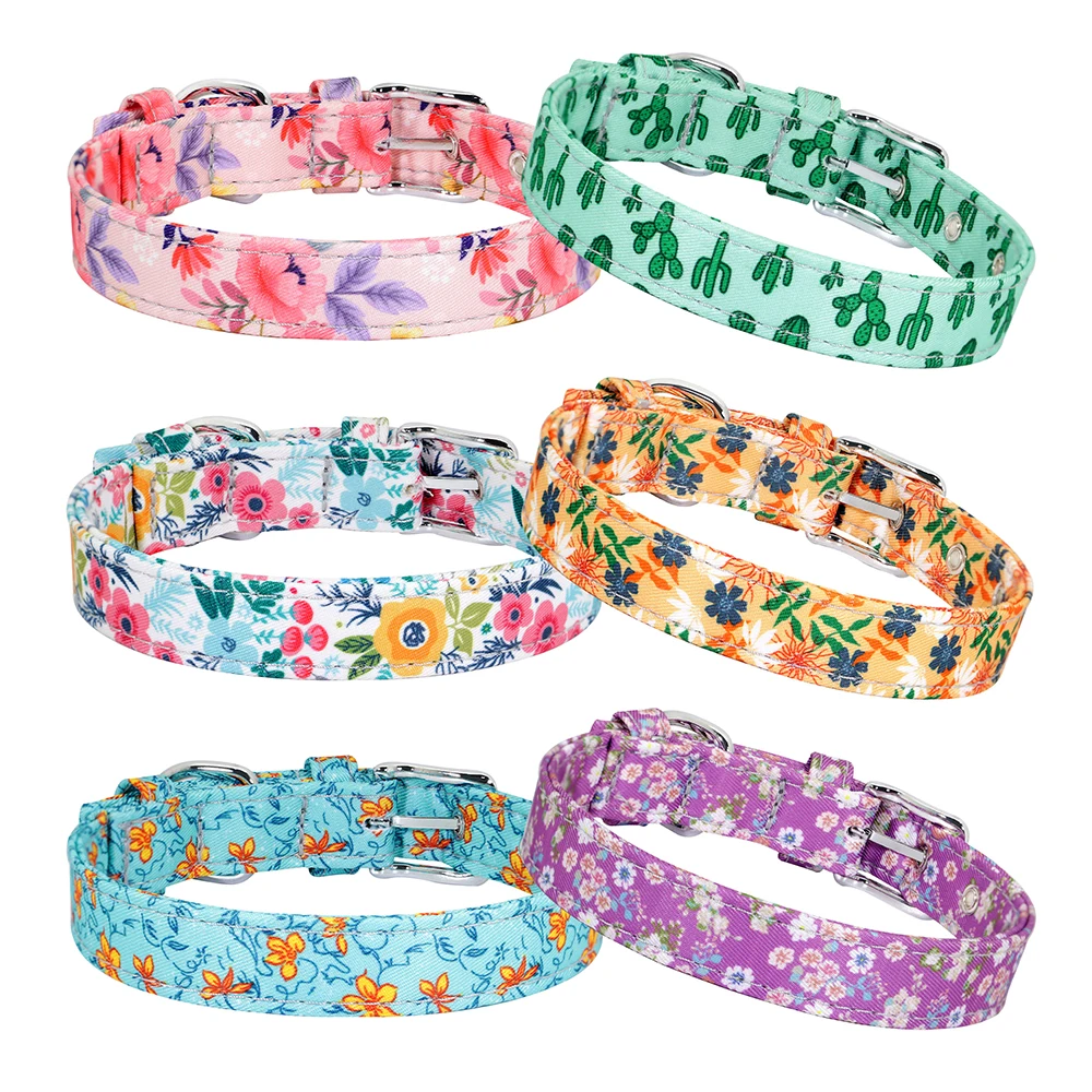 Nylon Print Dog Collar Adjustable Small Dogs Collars Flower Printed Puppy Cat Necklace for Chihuahua Yorkshire Pet Products XS-L
Nylon Print Dog Collar Adjustable Small Dogs Collars Flower Printed Puppy Cat Necklace for Chihuahua Yorkshire Pet Products XS-L