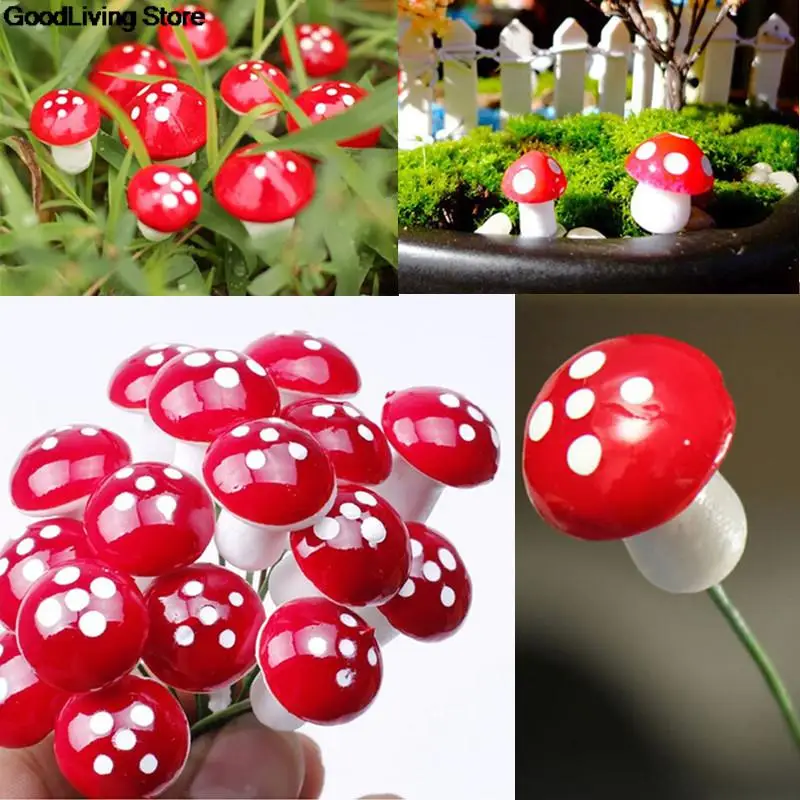 NEW Hot Sale 10Pcs 2cm Artificial Mini Mushroom Miniatures Fairy Garden Moss Terrarium Resin Crafts Decorations Stakes Craft
NEW Hot Sale 10Pcs 2cm Artificial Mini Mushroom Miniatures Fairy Garden Moss Terrarium Resin Crafts Decorations Stakes Craft