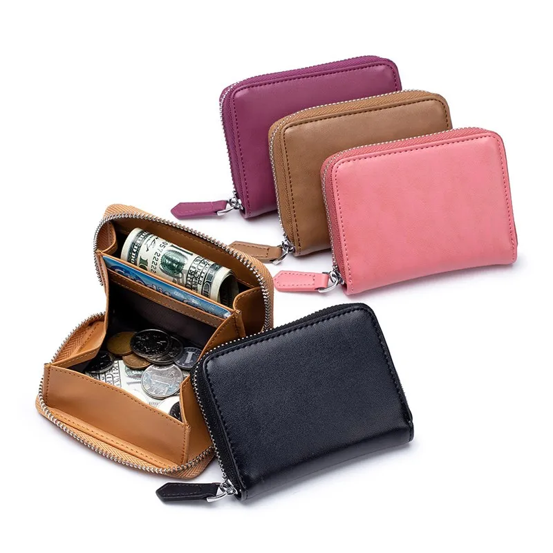 New Genuine Leather Coin Purse Men Small Pocket RFID Blocking Business Card Holder Mini Women Elegant Wallet Zipper Clutch Bag
New Genuine Leather Coin Purse Men Small Pocket RFID Blocking Business Card Holder Mini Women Elegant Wallet Zipper Clutch Bag