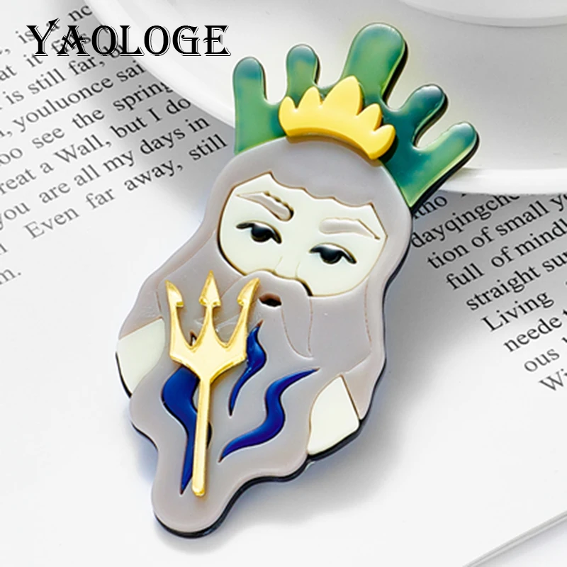 YAOLOGE Vintage Style Brooches for Women Acrylic Material Ancient Myth Poseidon Character Woman Pins Brooch on Bags Clothes
YAOLOGE Vintage Style Brooches for Women Acrylic Material Ancient Myth Poseidon Character Woman Pins Brooch on Bags Clothes